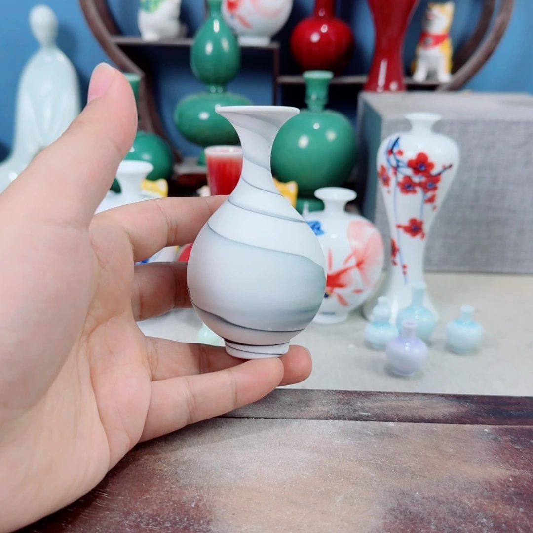 陶瓷手工小花器摆件