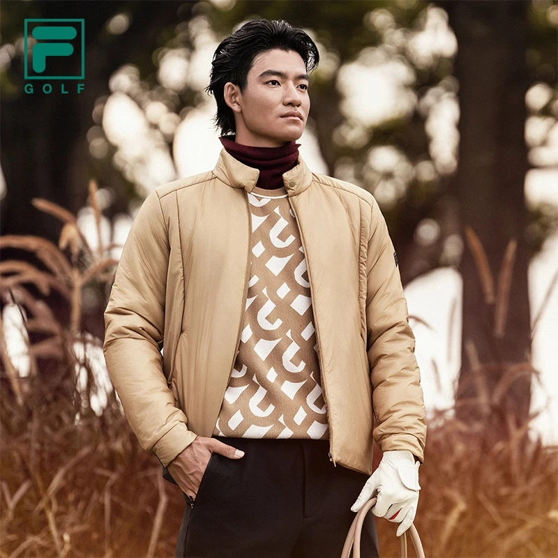 Fila/斐乐秋冬新款男子户外运动保暖休闲立领棉服A11M515905F