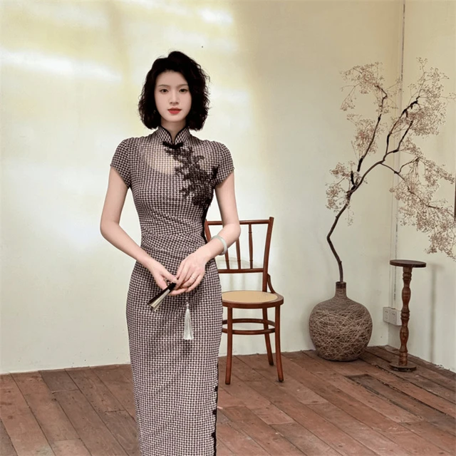 复古改良蕾丝拼接旗袍女2025夏季气质新款连衣裙独特超好看裙子潮