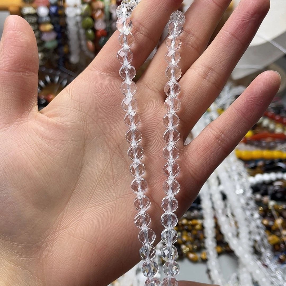 玛瑙/玉髓未镶嵌珠宝半成品卡8白水硬切一条