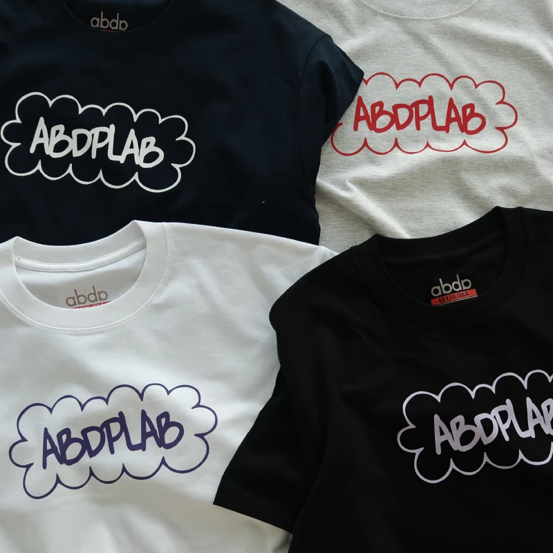 ABDP夏季男士美式短袖纯棉T恤街头运动休闲印花宽松圆领上衣半袖