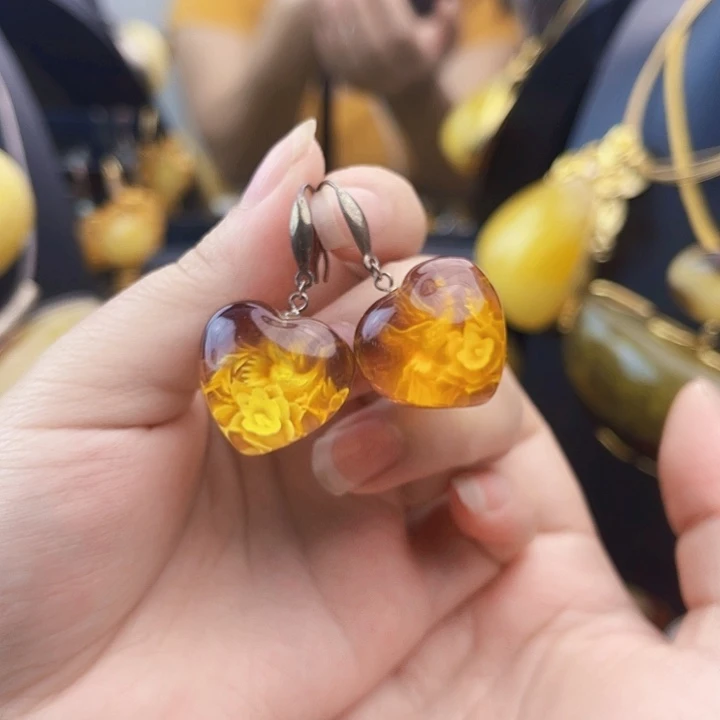 琥珀银S925镶嵌裸石