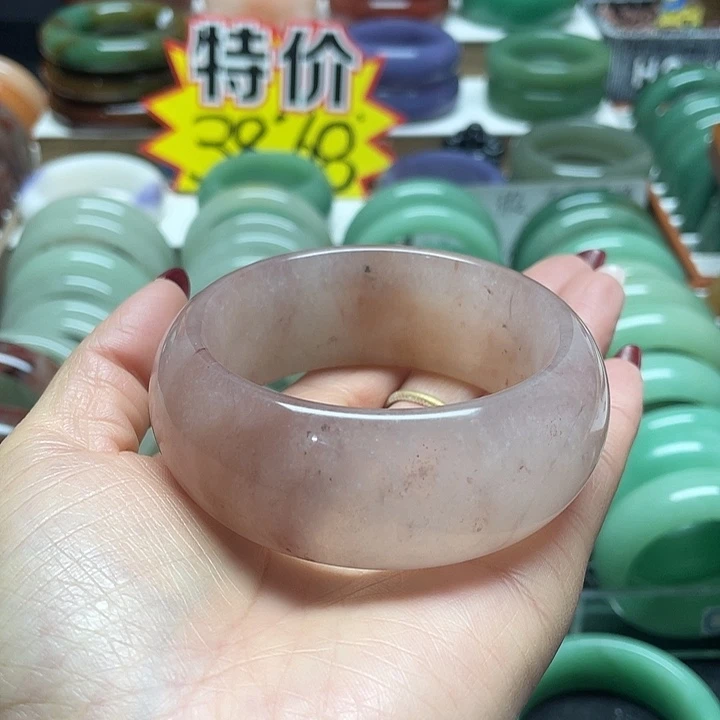 石英质玉（非洲翠）合金手镯
