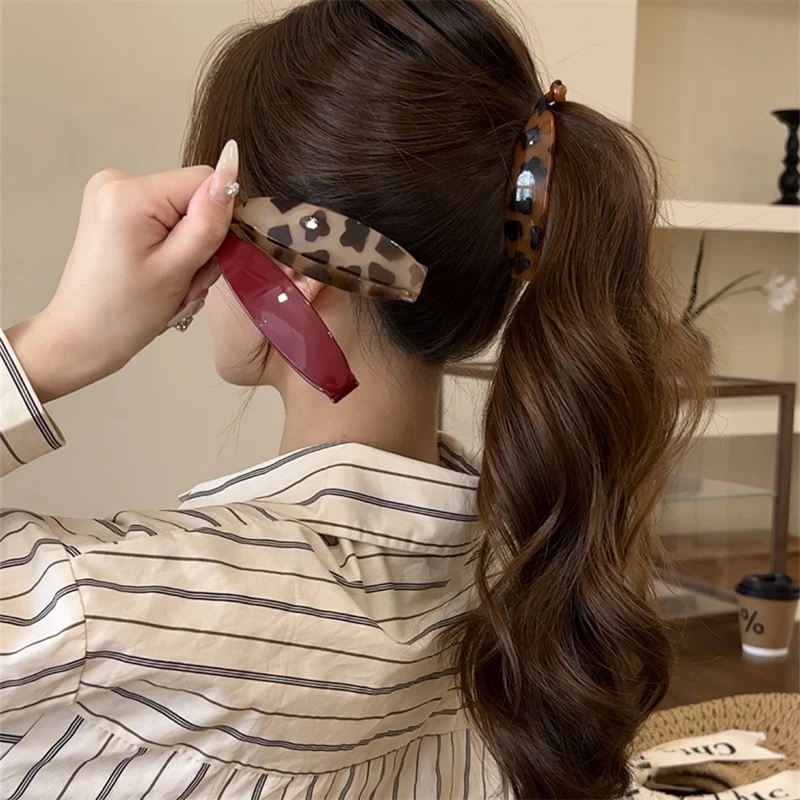 小号发量少香蕉夹竖夹马尾发夹韩国高端后脑勺竖式发卡扭扭夹头饰