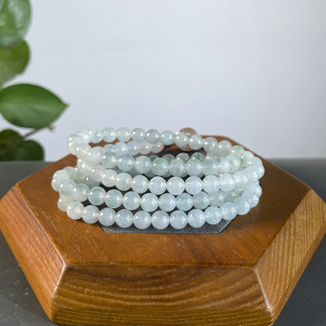 JTB27-191  天然缅甸A货翡翠  翡翠珠串（含配饰）