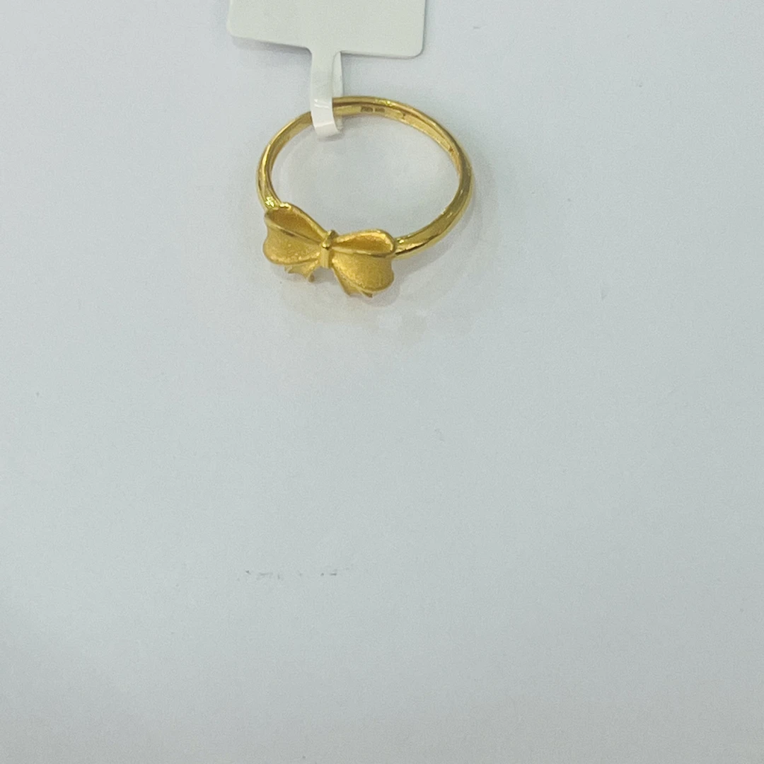 【小云专享】足金999饰品 足金蝴蝶结戒指 2.72 GP