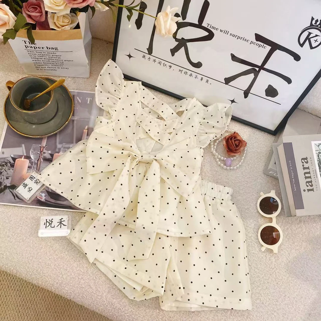 SD女童韩版套装时尚夏季新款女宝休闲洋气无袖儿童套装80555