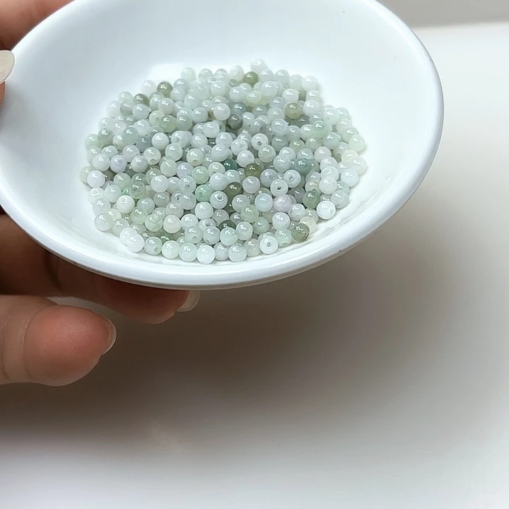 翡翠未镶嵌颈饰散珠400+40颗卡3.5