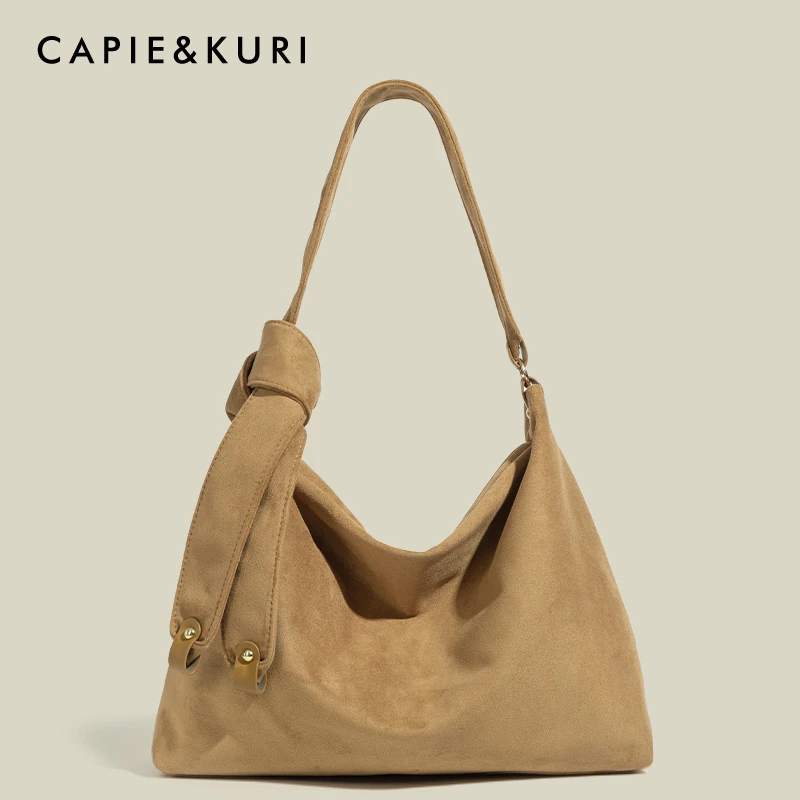 CAPIE&KURI慵懒风复古磨砂大容量托特包女春夏百搭上班通勤腋下包