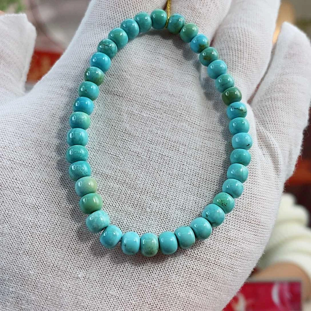 绿松石珠宝奇石未镶嵌5mm