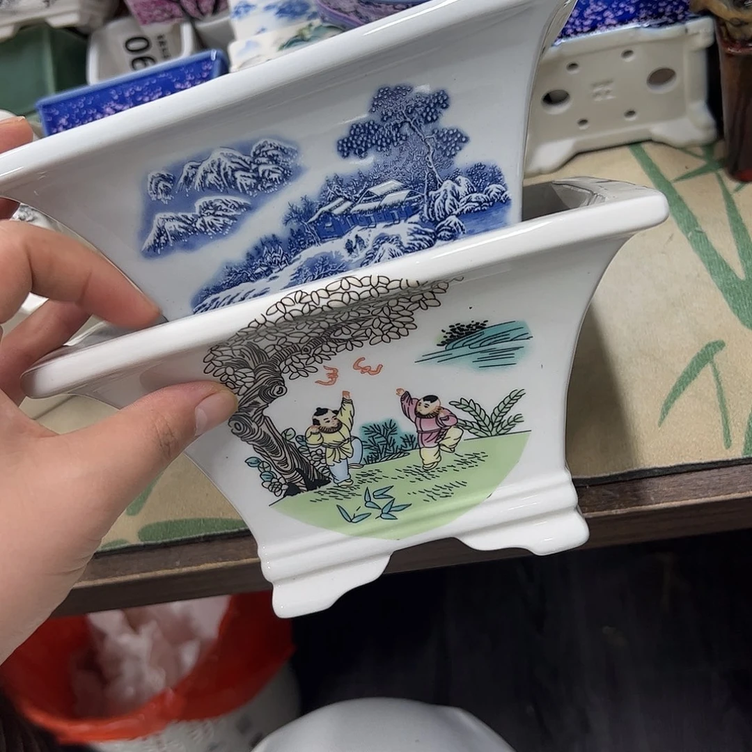 花盆紫砂102号瑕疵2个19/10cm口不正处理介意勿拍