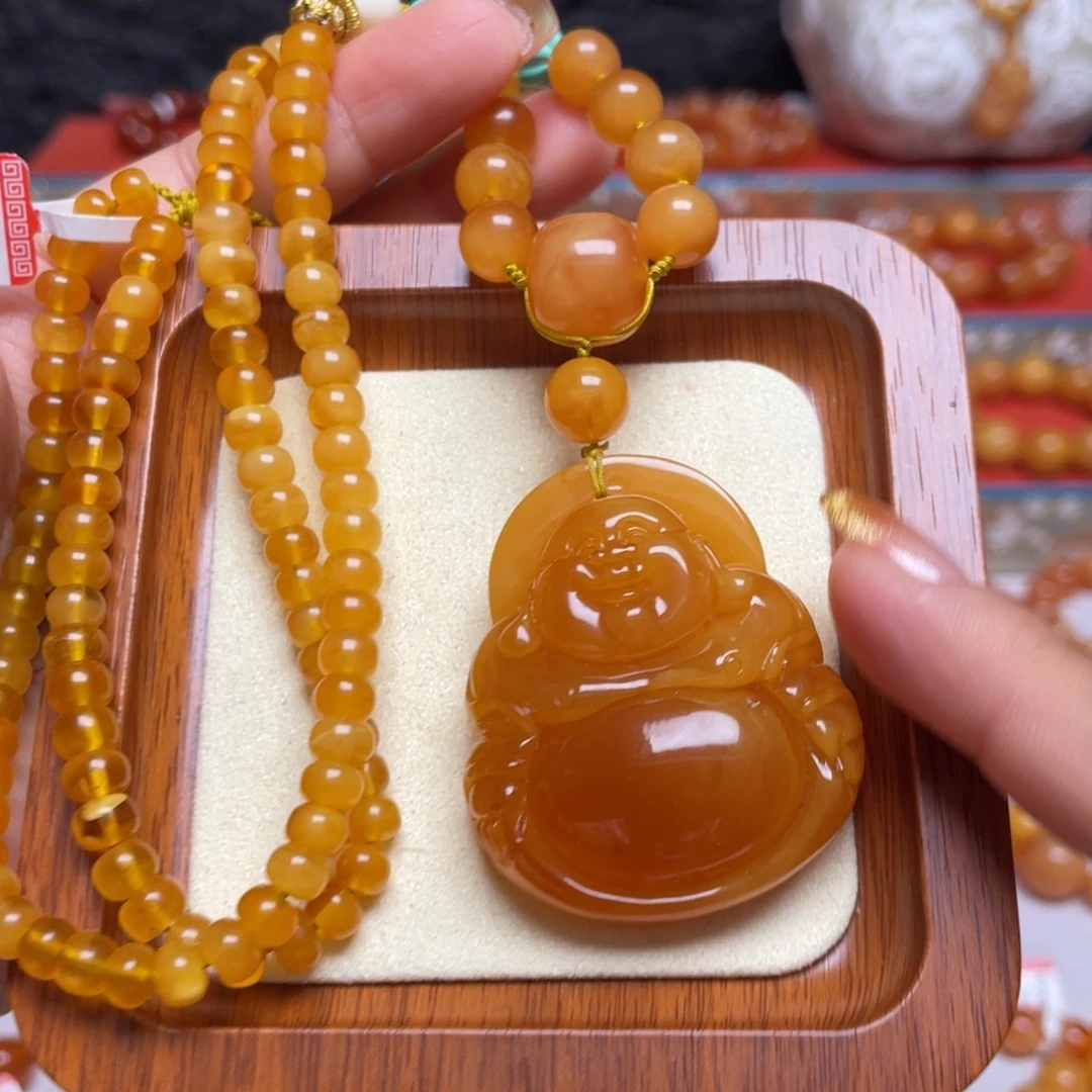 蜜蜡未镶嵌颈饰项链