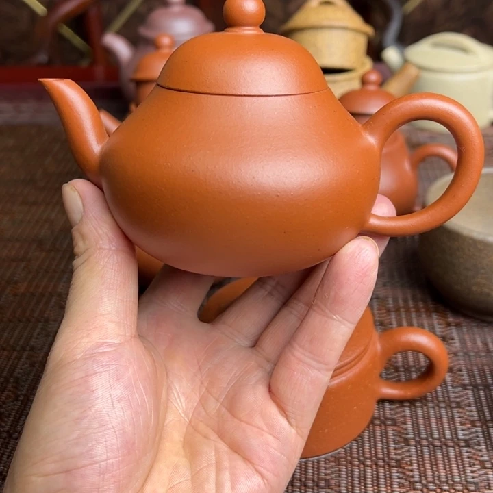 紫砂茶壶赵庄朱泥、全手工