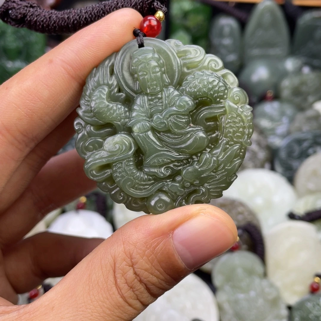 和田玉未镶嵌吊坠(不含链)