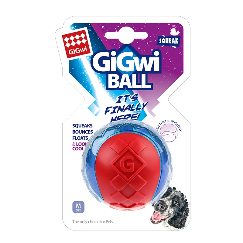 GiGwi贵为狗狗GBALL发声弹跳耐咬橡胶球