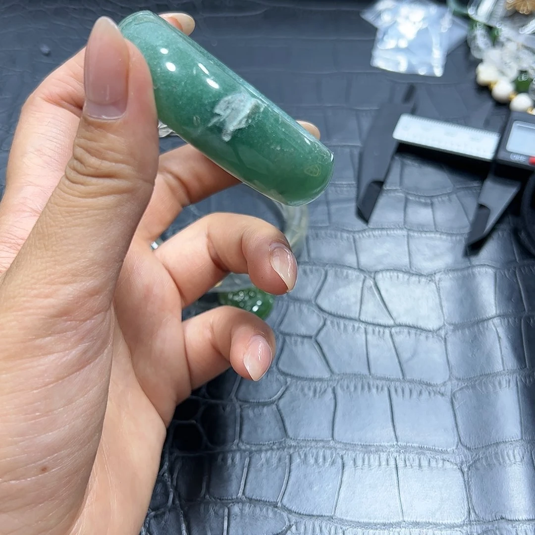 烟晶手链银S925镶嵌东陵玉手镯