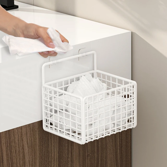 洗脸巾收纳盒壁挂废弃卫生间置物架棉柔巾一次性擦脸巾二次收纳架
