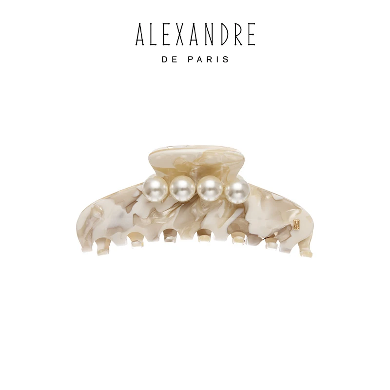 ALEXANDRE DE PARIS巴黎亚历山大明辉玉珠大号抓夹发饰头饰