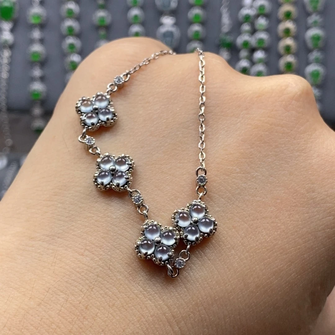 翡翠银S925镶嵌颈饰货头