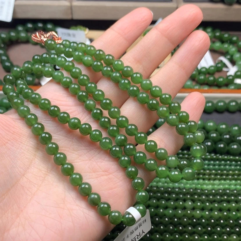 【闪购商品】和田玉（碧玉）颈饰未镶嵌刘*圆6mm