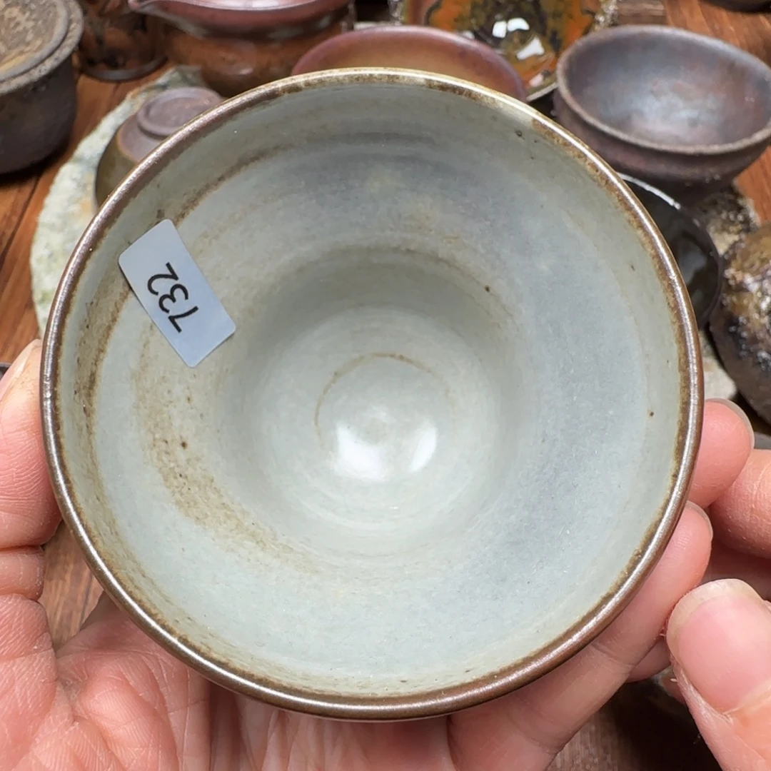 柴烧建盏茶盏茶杯732