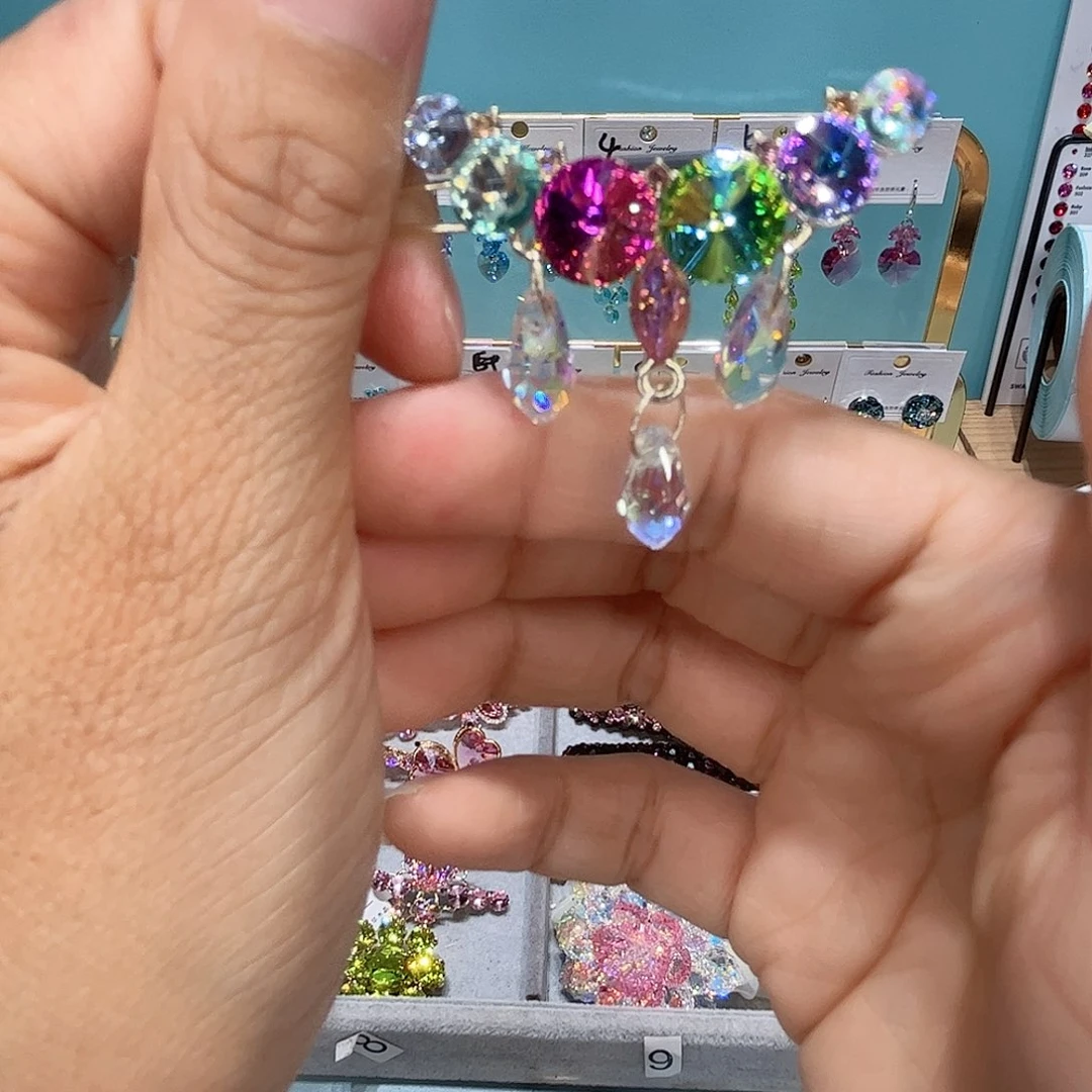 布艺铁合金耳钉钉