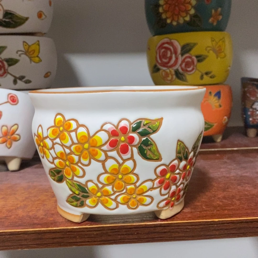 红陶韩式多肉植物花盆