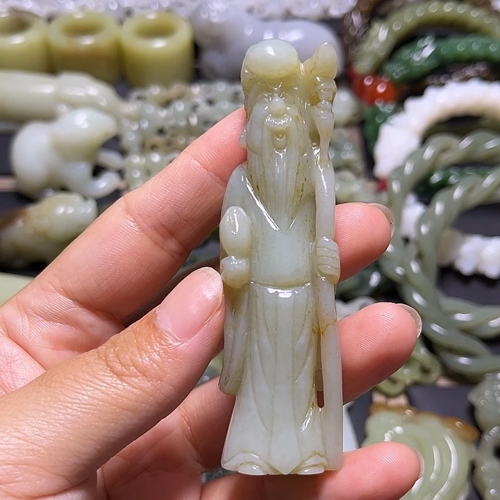 和田玉未镶嵌吊坠(不含链)