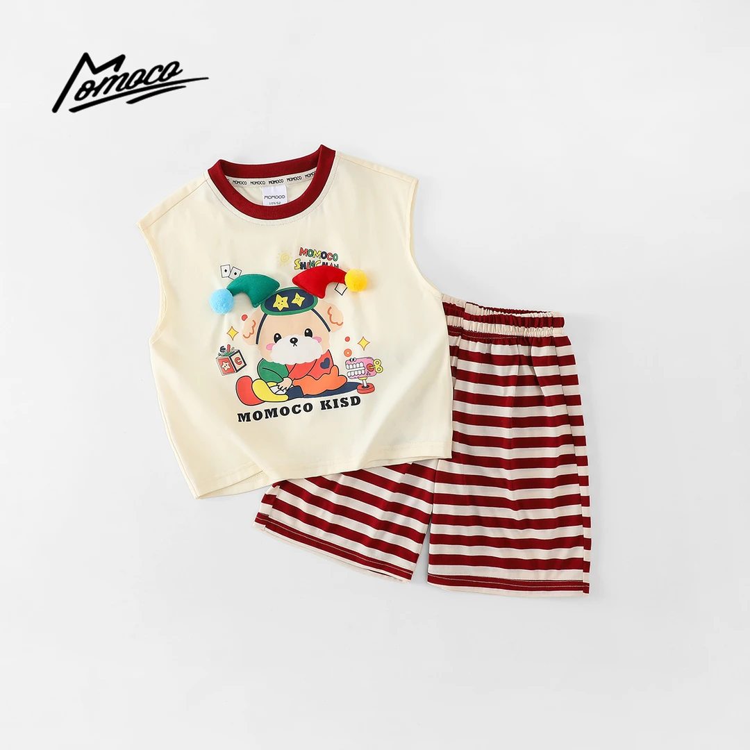 MOMOCO夏季男童魔法小狗夏日套装休闲百搭两件套77230578833