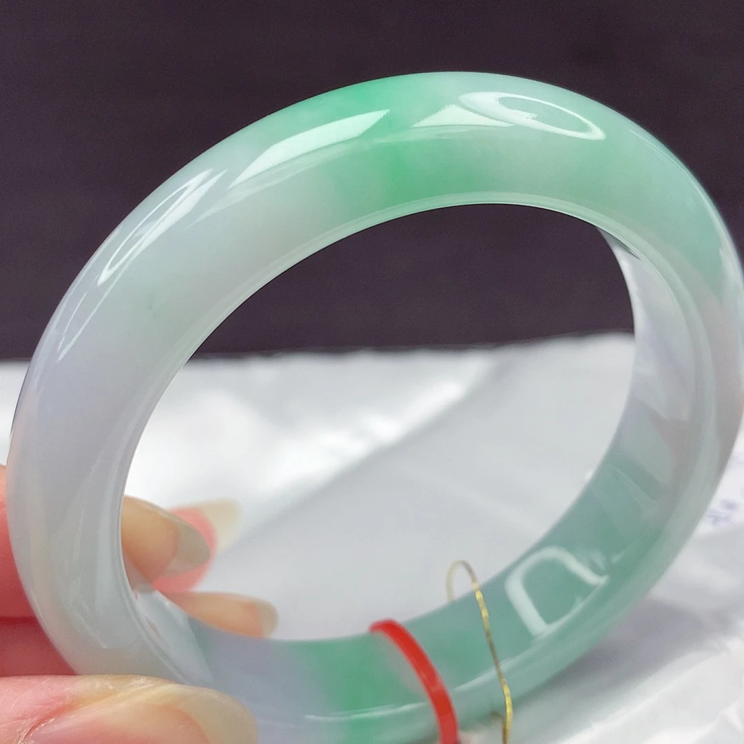 翡翠未镶嵌手镯55圈655