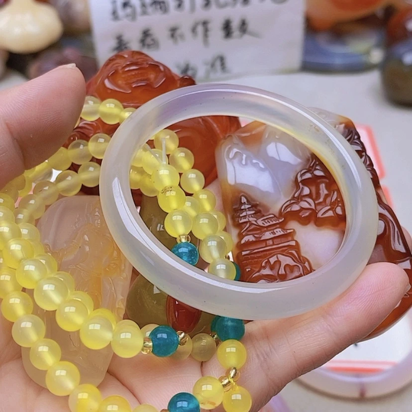 【闪购商品】未镶嵌玛瑙/玉髓珠宝半成品曹*