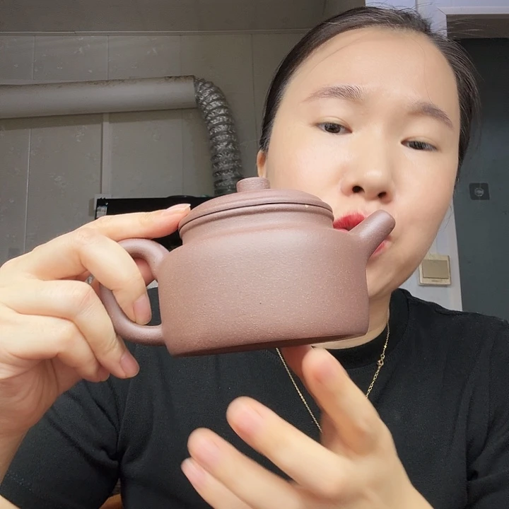 茶壶紫砂原矿半手工老紫泥德中300cc