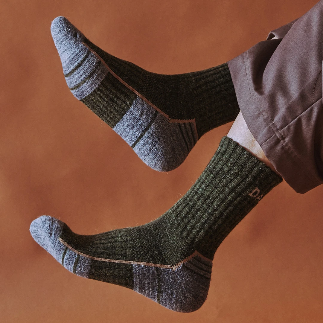 加厚撞色拼接秋冬羊毛毛圈吸汗减震防滑户外徒步保暖防寒男运动袜