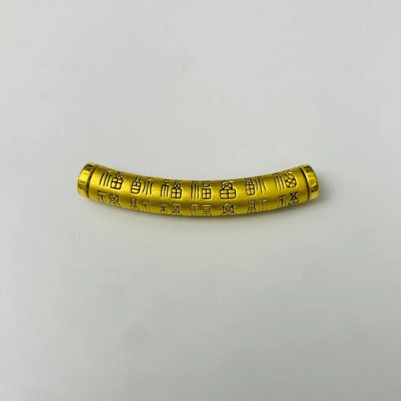 水贝黄金足金999黑色百福弯管DP1407