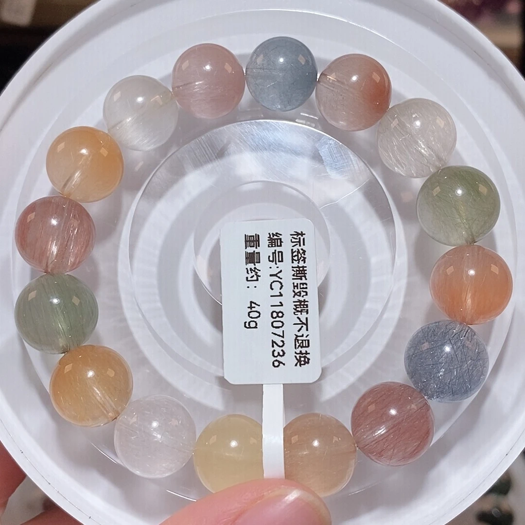 水晶手链未镶嵌F彩兔毛12