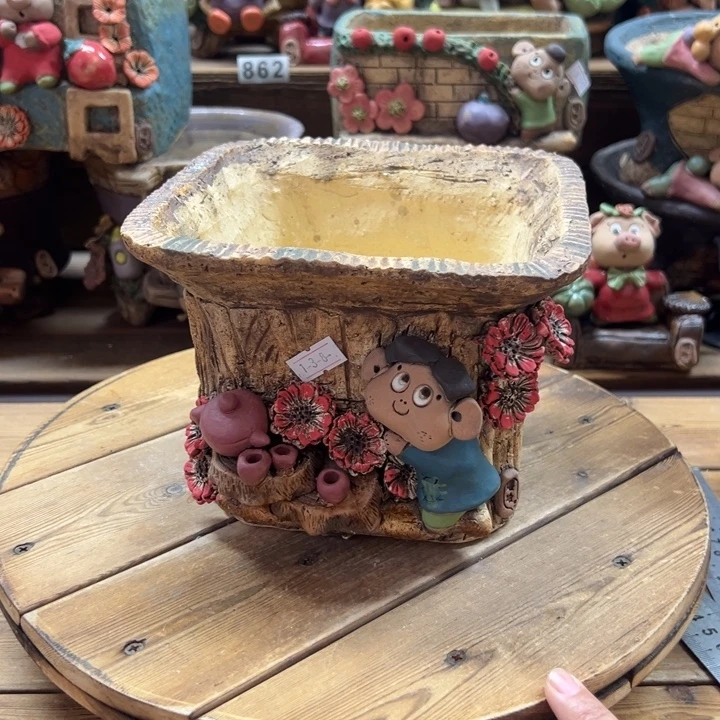 嘻哈多肉花盆百搭