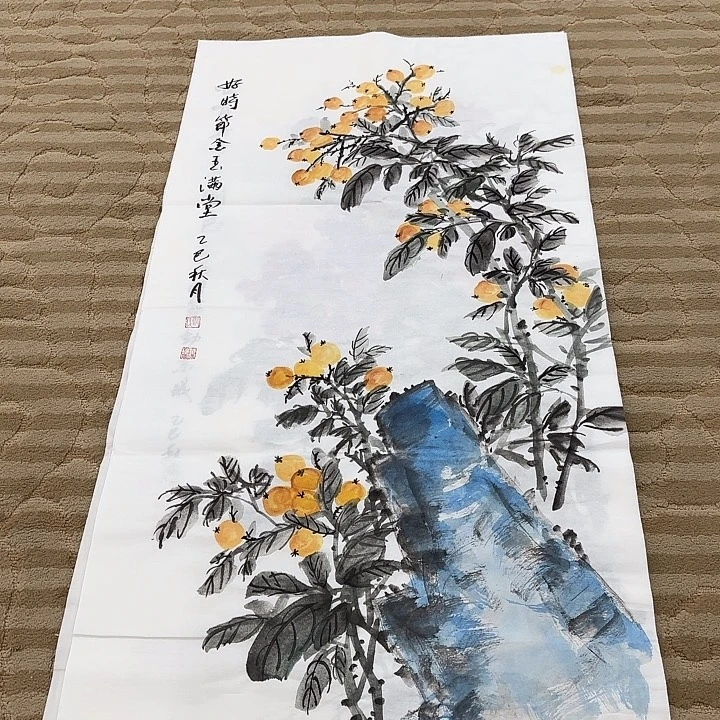 国画花鸟等多种鸟类的栖息