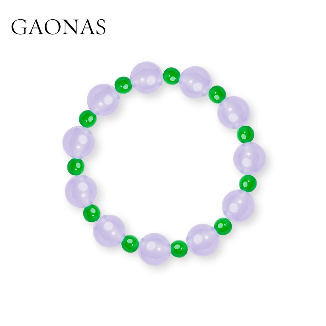 GAONAS 凤钗紫 贵气东方美12mm紫珠手链11629SPR