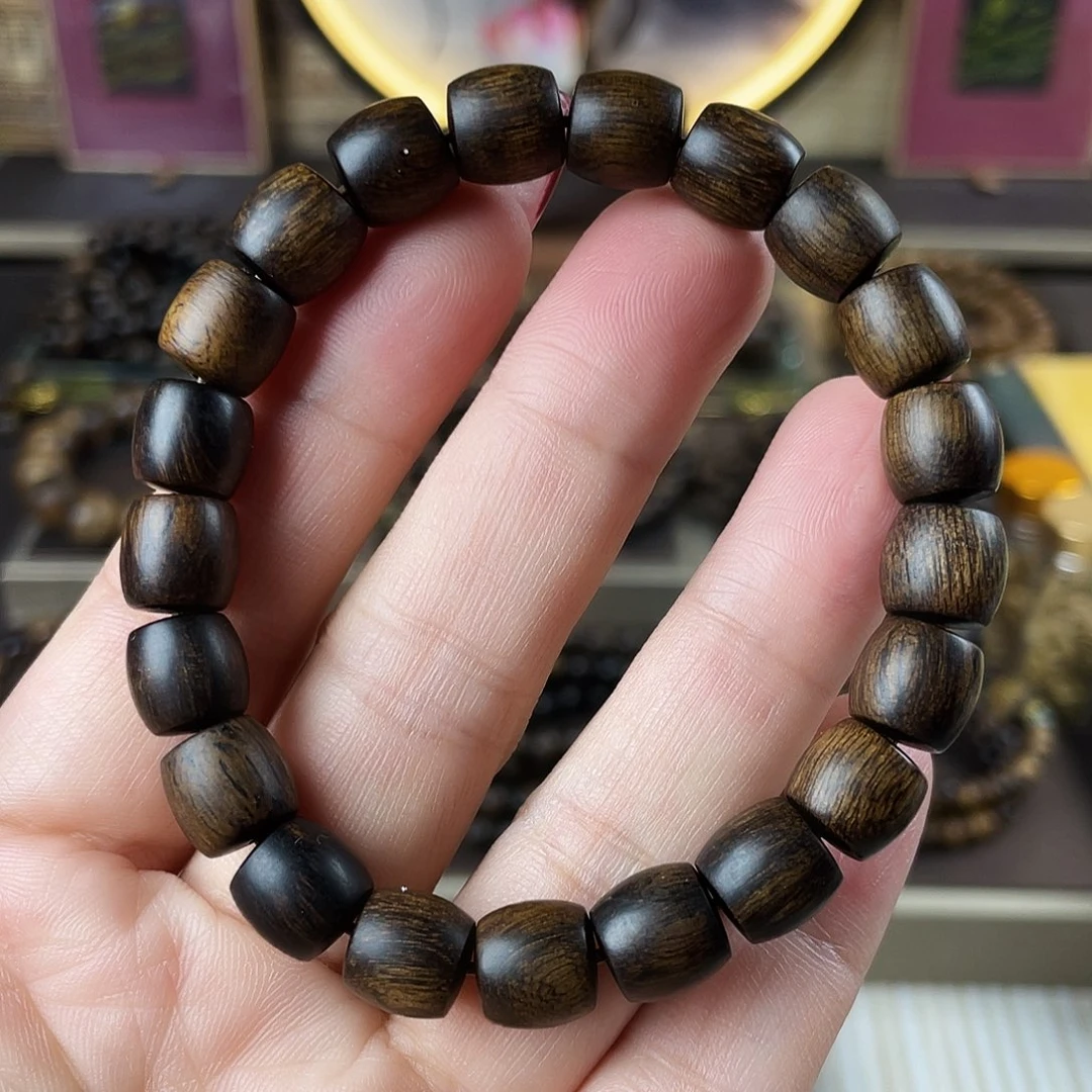 手串沉香越南芽庄老白棋玉化老料瘤疤1.0