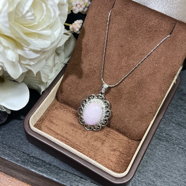 【晶澜月】C647天然锂辉石 原创紫锂辉设计款吊坠 多样性发其一