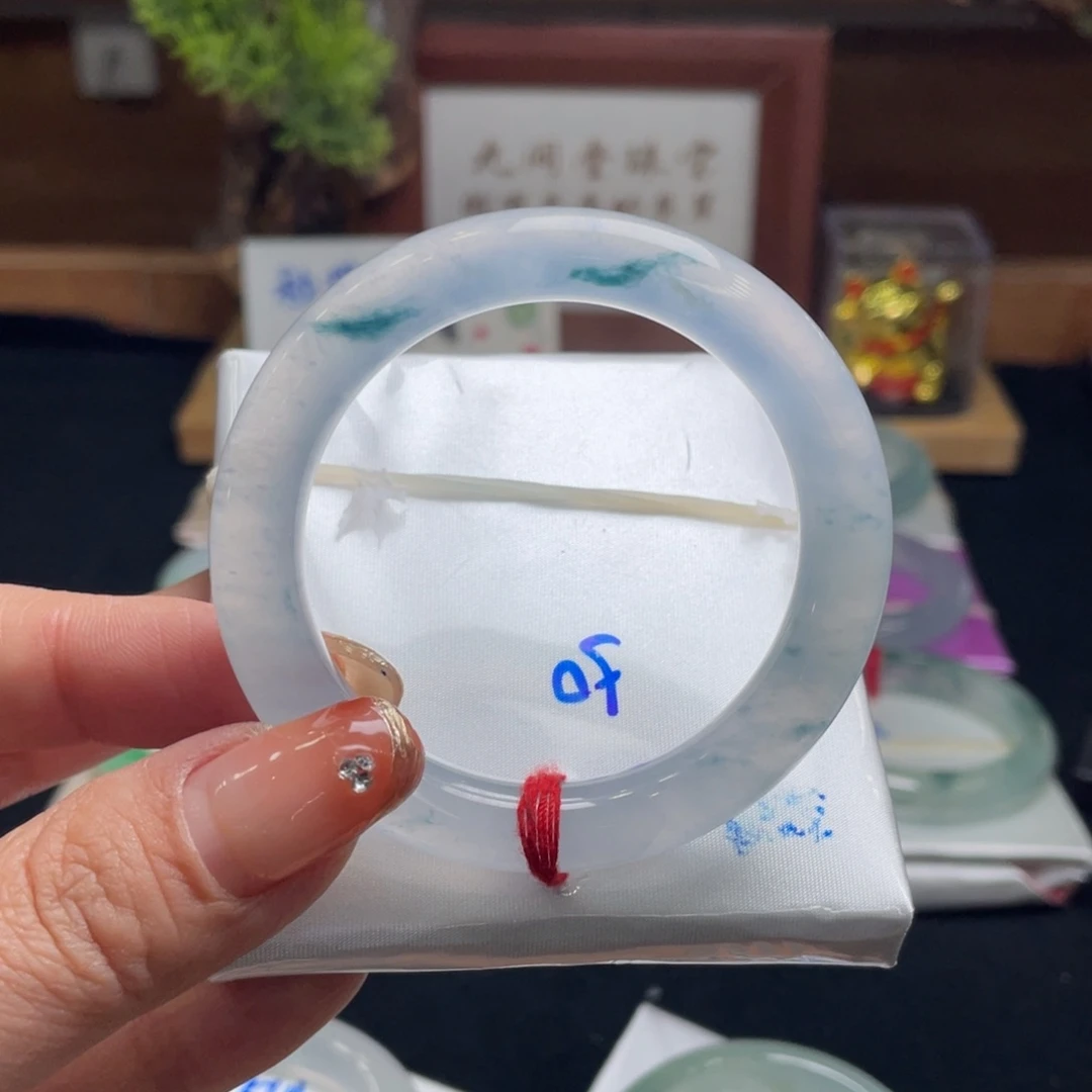 翡翠手镯未镶嵌翡翠50圆条