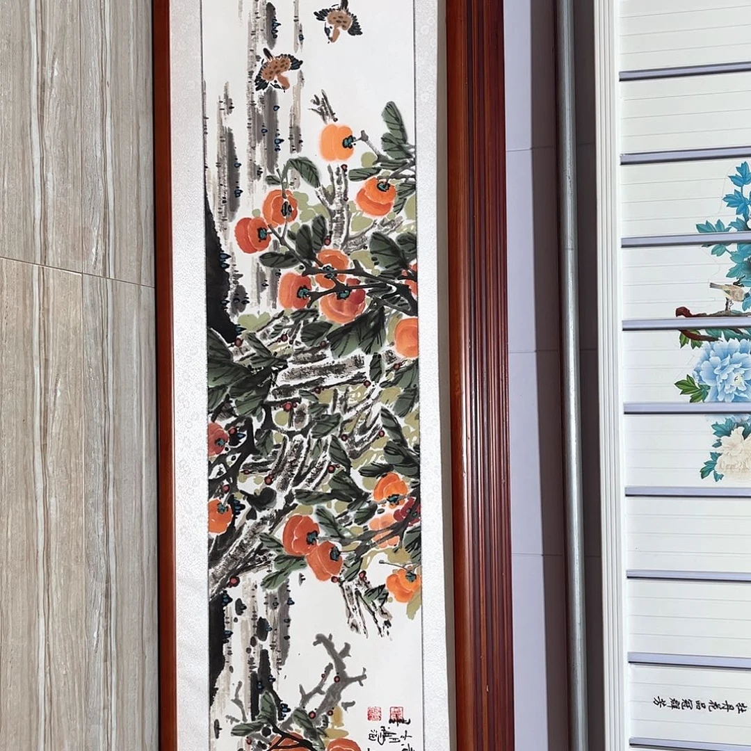 国画书画作品带框163×48