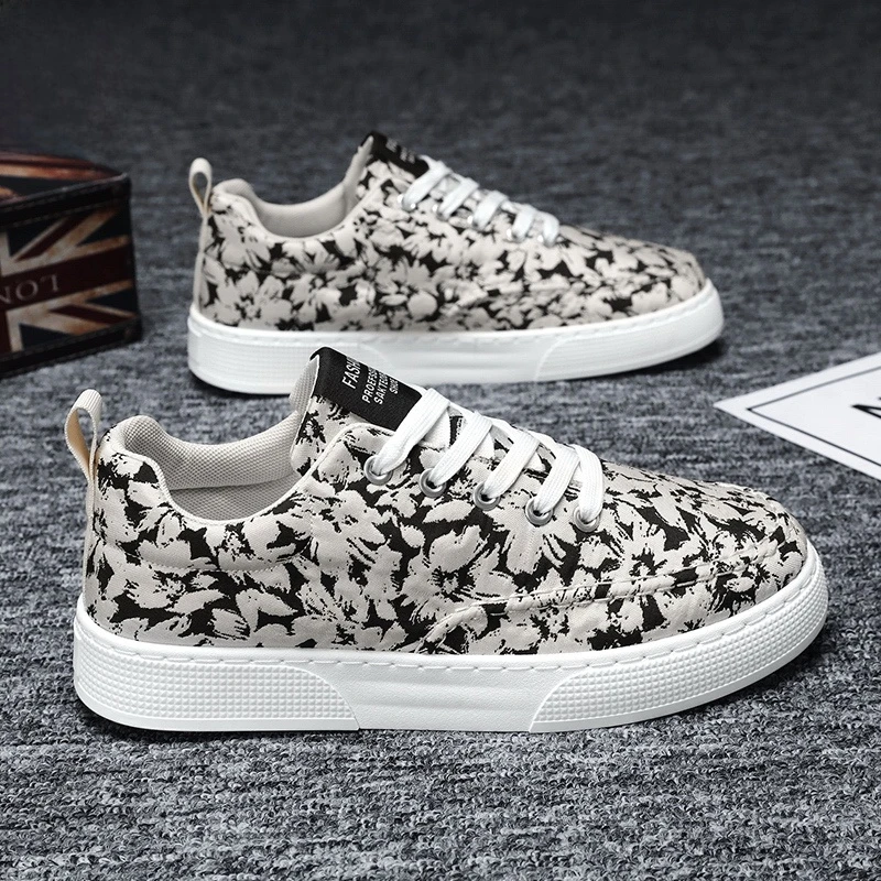 潮牌男鞋2024新款帆布鞋运动休闲低帮板鞋男款时尚休闲潮鞋