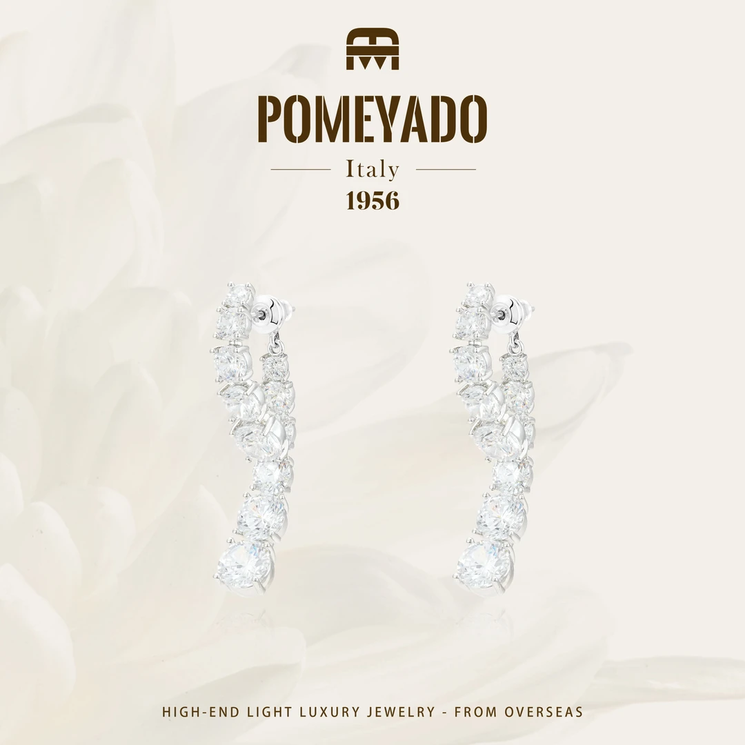 【一星泪】Pomeyado时尚轻奢精致爆闪耳钉F3292