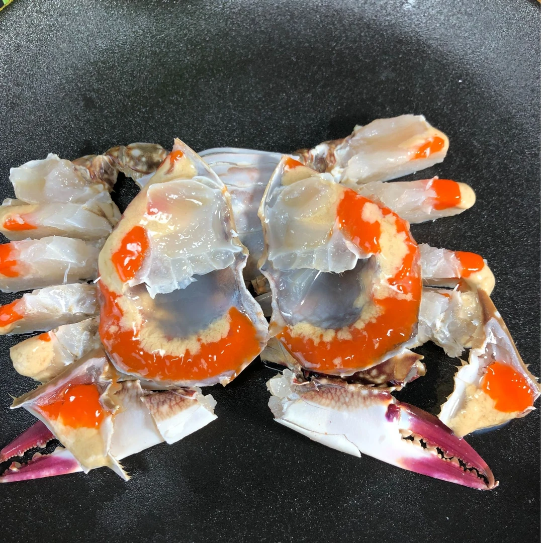 宁波舟山红膏飞机呛蟹咸鲜生腌蟹肉膏厚味美特产生即食红膏蟹蟹黄