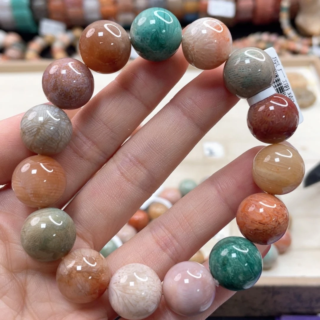 硅化珊瑚（珊瑚玉）手链未镶嵌用****1805