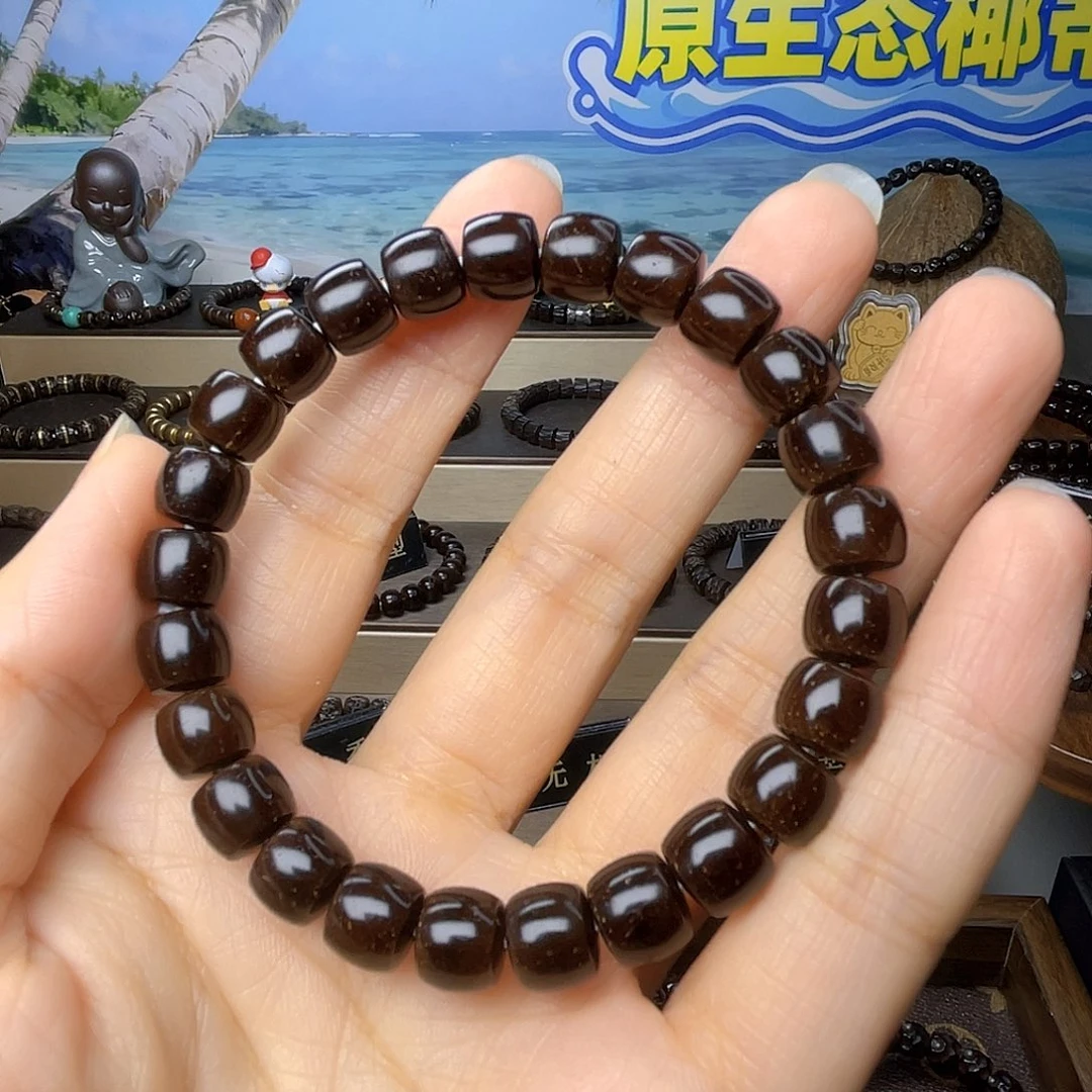 椰蒂手串印尼原生态椰蒂9*8直切单圈