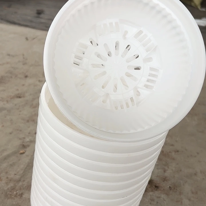 14公分白色聚宝盆12个