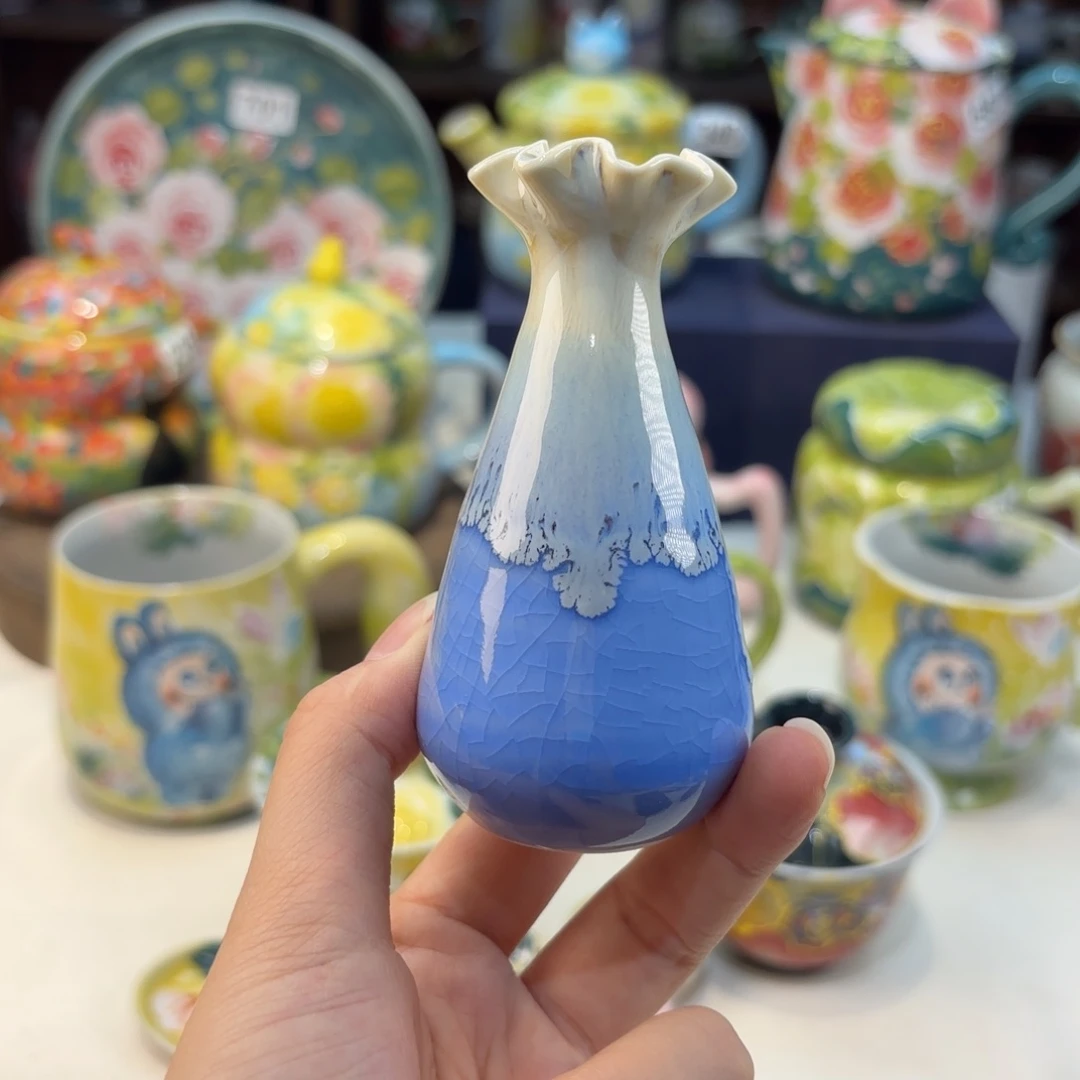 瓷片景德镇手绘高温釉下彩陶瓷茶具