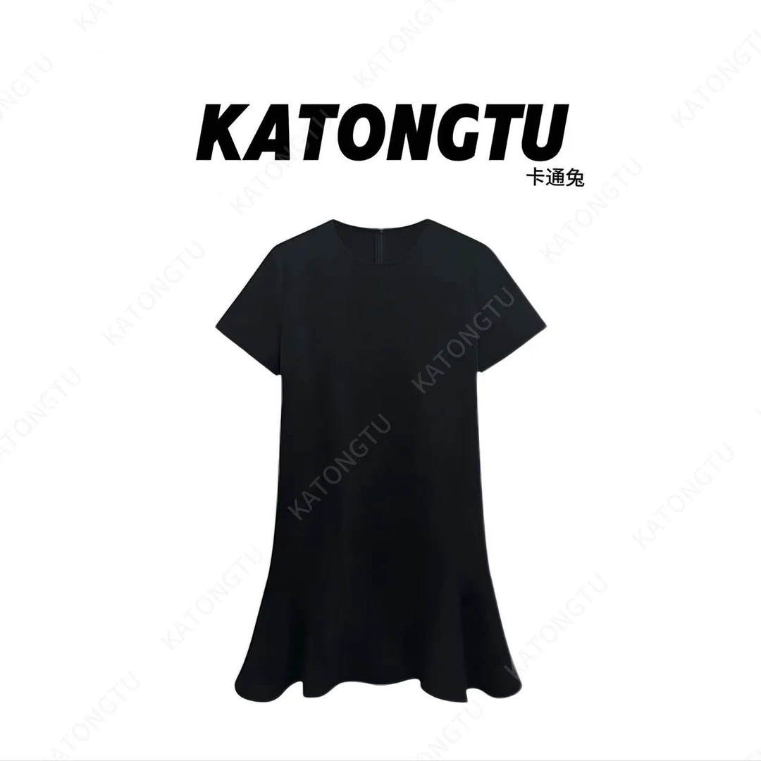 KATONGTU 【鸢尾连衣裙】25新款三醋酸极简风鱼尾连衣裙 DM2505027